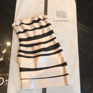 Black and off white cocktail dress